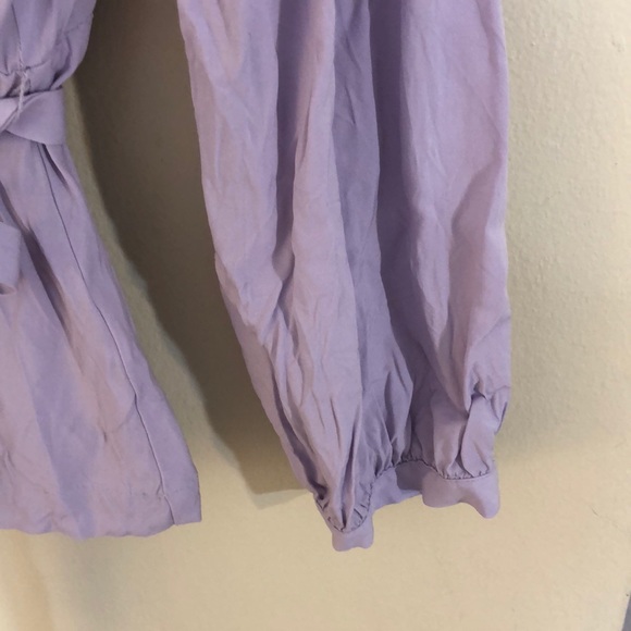 J. Crew Factory size 10 lavender peplum wrap top - Picture 5 of 8